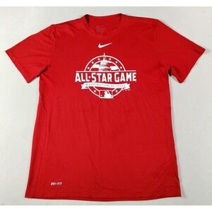 MLB All Star Game Shirt Mens Large Red MLB Baseball Nike Dri-FIT Washington 2018